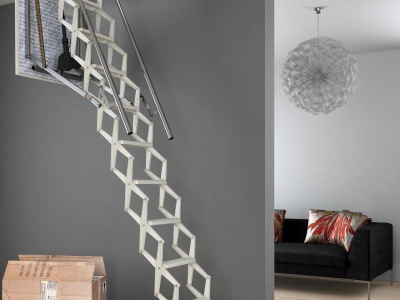 Чердачная лестница с электроприводом